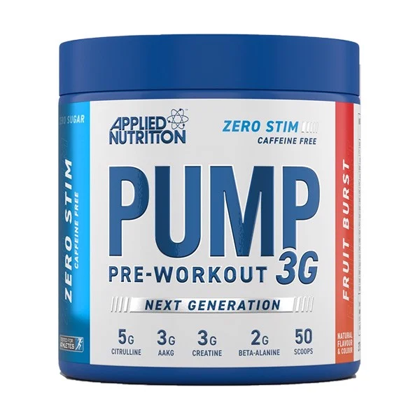 Sữa Uống Trước Khi Tập Applied Nutrition Pump 3G Pre Workout Caffeine Free 375G
