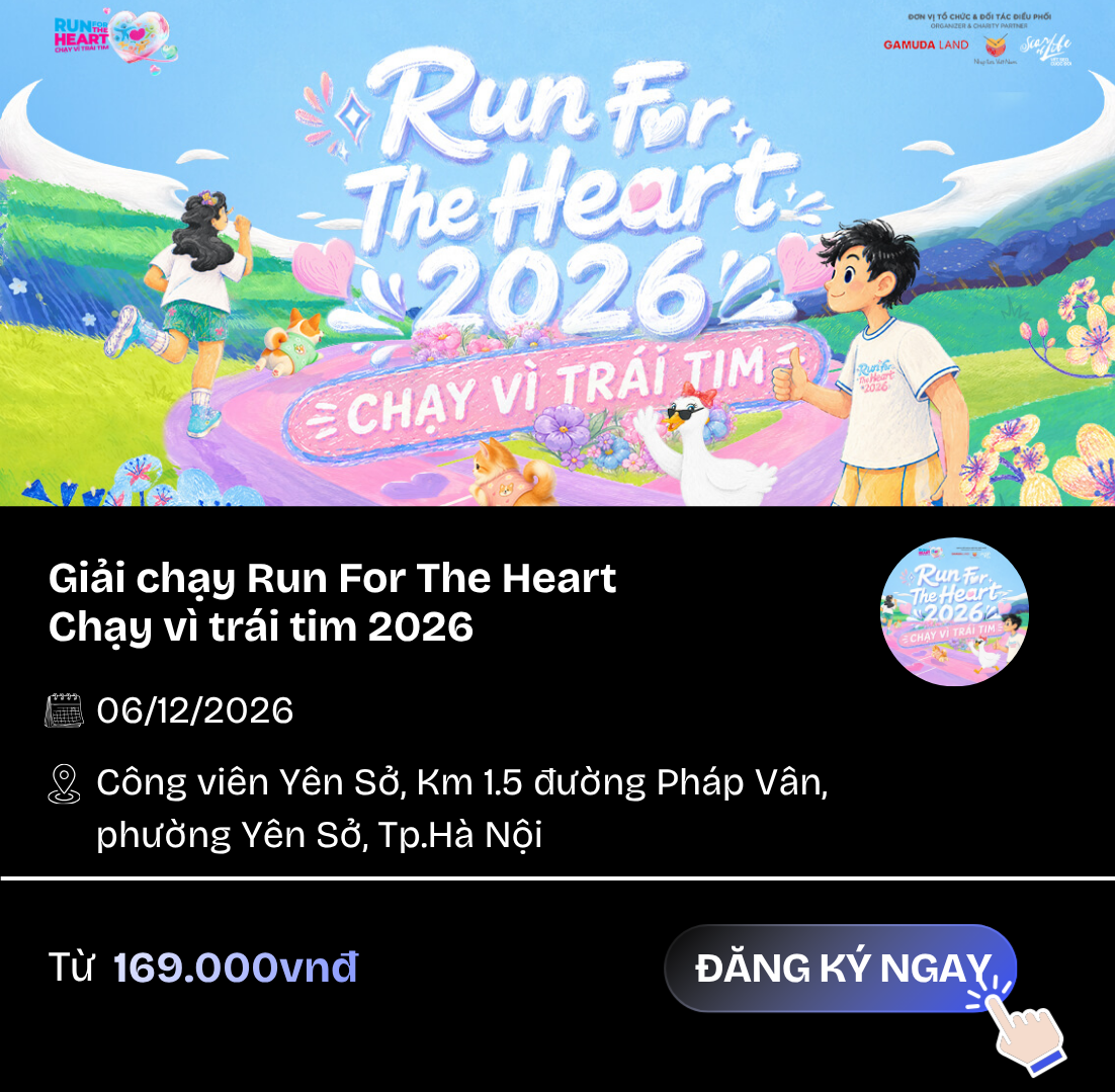 Giải chạy Run For The Heart - Chạy vì trái tim 2026